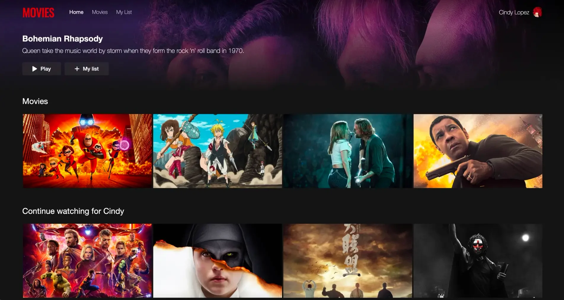 Fixed version of the Movies application
